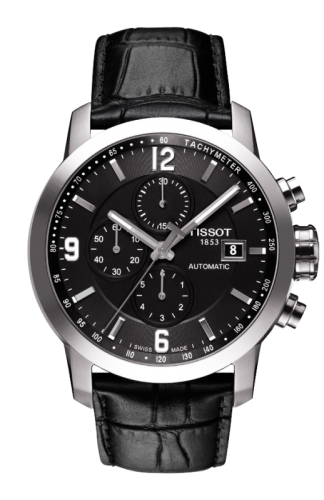 Tissot PRC 200 Automatic Chronograph Black Leather
